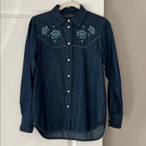 Kotn Dark Blue Denim Shirt